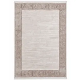 Sehrazat Teppich SEHRAZAT "Venus 7798", beige (beige, creme), B:200cm H:11mm L:300cm, Obermaterial: 60% Polyester, 40% Polypropylen, Teppiche, Teppich, Kurzflor, Orient Vintage Optik, mit Fransen, Wohnzimmer