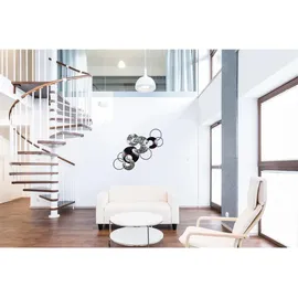 KUNSTLOFT Wanddeko, Braun, Silber, Metall, 1.92x56x8 cm, Dekoration, Skulpturen & Dekoobjekte, Wanddeko