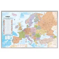 INTERKART Landkarten & Globen Politische Europakarte auf Kork-Pinnwand, deutsch,