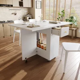 stilvora Esstisch klappbar 2-4 Personen 0 x 0 x 0 cm weiß