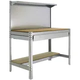 Proregal Werkbank Buffalo mit Werkzeugwand, Schubfach und Ablage HxBxT 84x90x61cm | Traglast 400kg | Verzinkt