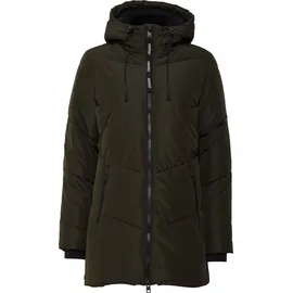 Oxmo OXJunchen Damen Winterjacke Damenjacke Jacke mit Kapuze Eingrifftaschen Reißverschluss Regular fit - Grün - XL