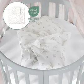 Waldin Babybett OWAL Kinderbett 7in1 mit Matratze, mitwachsendes Kinder-Bett