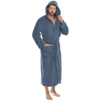 CelinaTex Florida Bademantel Damen Morgenmantel Herren Coral Fleece Saunamantel Microfaser Kapuze Unisex - S