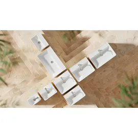 Hansgrohe Xanuia Q Handwaschbecken, 1 Hahnloch, mit Überlauf, weiß,