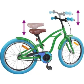 vidaXL Kinderfahrrad 18 Zoll RH 0 cm Grün