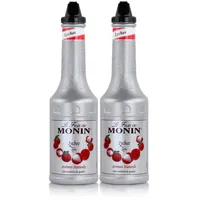 Monin Fruchtpüree Mix Litschi 1L - Cocktails Milchshakes (2er Pack)