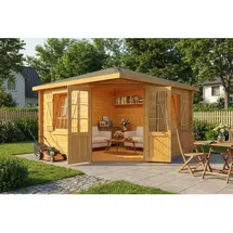 Alpholz Gartenhaus 3,75 x 3,75 m Braun