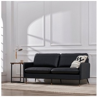 Z-Hom Sofa Z-hom Leder Sofa Modell 002, 2-Sitzer-/ 3-Sitzer-Sofa, Moderne Couch schwarz