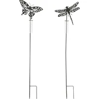 Mica decorations Gartenstecker Regenmesser Eisen 118 cm schwarz 3-fach