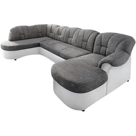 DOMO collection Wohnlandschaft Kunstleder U-Form 3-Sitzer Grau
