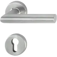 HOPPE Drückerhalbgarnitur AMSTERDAM, Edelstahl matt, TS 67-72mm, Stift 8