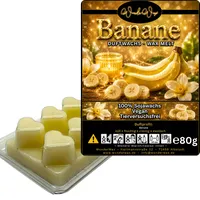 WonderWax Duftwachs Wax Melts für Duftlampe, 6 Herzen Duftmelt Wachsmelt Sojawachs Duftwachs Würfel für Raumdüfte, Wachs Duftöl Winter Indoor Schmelzen für Aromalampe Banane