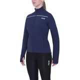 TCA Damen Thermische Radlaufjacke. Reflektierende atmungsaktive winddichte Jacke mit Reißverschlusstaschen - Dunkelblau, S - S