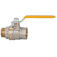 Riegler Kugelhahn Standardausfür, gelber Hebel, IG/AG, MS vern., G