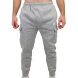 Nike Sportswear Club Cargo Bb Sweatpants, Dark Grey Heather/Matte Silver/White, XXL