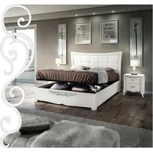 vaccari cav giovanni Garnitur Set 3tlg. Schlafzimmer Bett Nachttisch Doppel Holz Modern Gruppe Betten