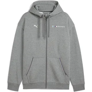 Puma BMW MMS ESS+ FZ Hooded Jacket FL Medium Gray Heather, M