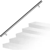 Edelstahl Handlauf Treppengeländer Geländer und Handläufe Wandhandlauf Wand Treppe Wandhalterung Innen & Außen 120 cm - Tolletour