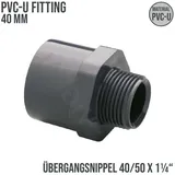 Mega Group Pvc puntstuk 40 50mm x 1 1/4 Muffe ..."