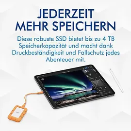 LaCie Rugged Mini 2 TB USB 3.0 silber/orange