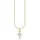 Thomas Sabo Kette mit weißem Kreuz-Anhänger Gold/Silber