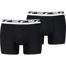 Puma Men Everyday Multi Logo Boxershorts Schwarz / Weiß XXL 2er Pack