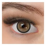 charmiga Kontaktlinsen farbig ohne Stärke braun | farbige braune Jahreslinsen | weiche Linsen | 2 Stück Farblinsen + Linsenbehälter | 0.0 Dioptrien | natürliche Farben | Charmiga Bliss Sahara Brown