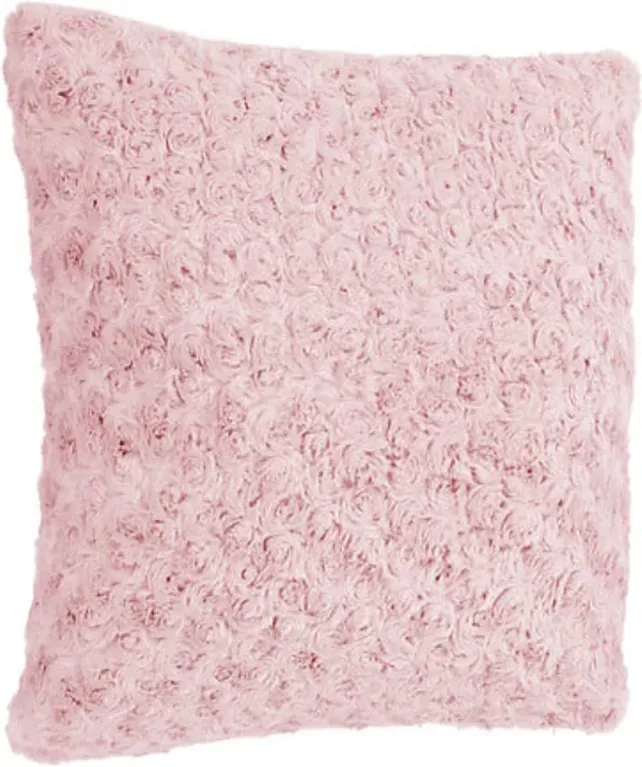 Weiches Bouclé-Kissen 45 x 45 cm rosa