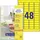 Avery Zweckform Universaletiketten L6041-20 Gelb 45,7 x 21,2 mm 20 Blatt 960 St.