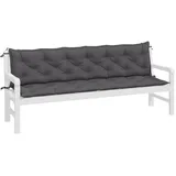 vidaXL Bankauflage 200 x 50 x 7 cm grau 2 St.