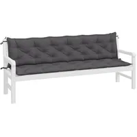vidaXL Bankauflage 200 x 50 x 7 cm grau 2 St.