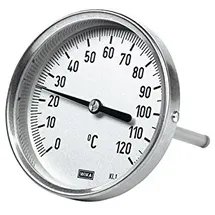 Riegler 102803-5249 Bimetallthermom., hochw. Ausf., L1=100/L2=80, Ø100, 0°C bis 200°C, 1Stk
