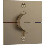 Hansgrohe ShowerSelect Comfort E Duschthermostat eckig für 2 Verbraucher Brushed Bronze 15572140