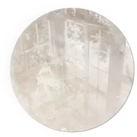 Tulup Funkenschutz Glasplatte 60 cm Rund Sicherheitsglas Weiß