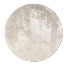 Tulup Funkenschutz Glasplatte 60 cm Rund Sicherheitsglas Weiß