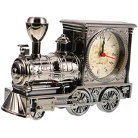 ibasenice Alter Herrenuhren Altmodischer Kreative Uhr Lustige Uhr Eisenbahn-motoruhr Desktop-Ornamente Uhr Dekorative Uhr Student Antiquität