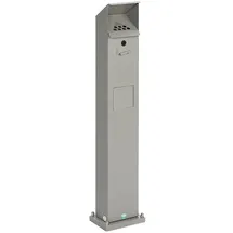 Proregal Kombiascher Standsäule für Außenbereich HxBxT 115 x 18 x 15 cm Verzinkter Stahl Silber