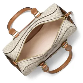 Michael Kors Jet Set Travel Umhängetasche Kunstleder Beige/Weiß
