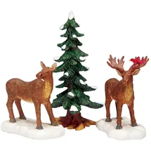 Lemax Mr. & Mrs. Moose Weihnachtsdorf Figur 0,13 m x 0,42 m x 0,84 m mehrfarbig