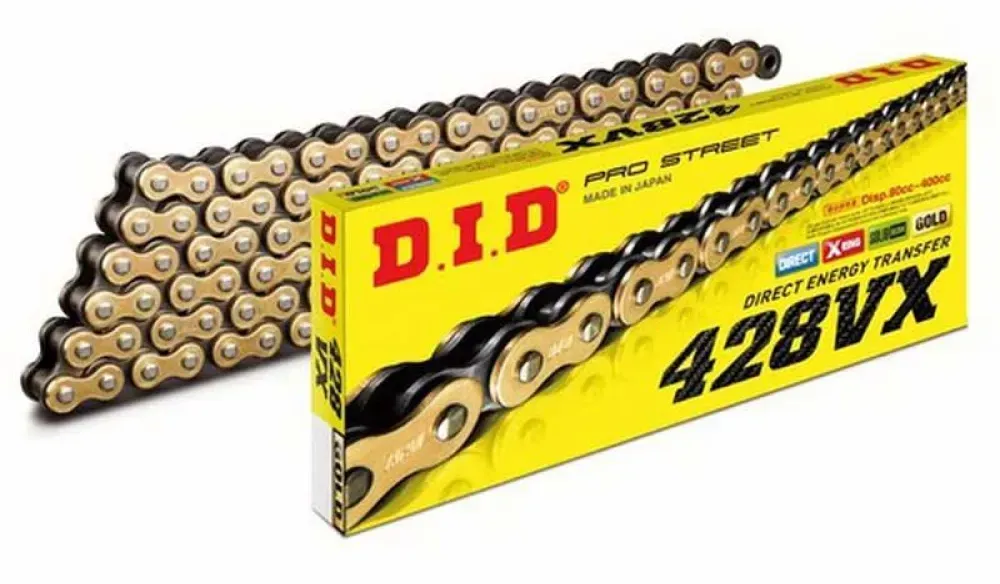 Did 428vx Kette - Gold / Steel - 140 Links