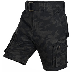 Bores Camo Cargo Shorts, schwarz, Größe 34 für Männer