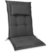 Beautissu HighLux HL Hochlehner Auflage 120x50x7 cm - Grau