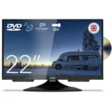 Cello C2224F Trav 22" Full HD DVD Camping Reise TV mit Rahmenlos Integrierter DVD-Player Triple Tuner (DVB-C/-S2/-T2) Pitch Perfect Sound Wohnmobil Wohnwagen LKW Boot [2024]