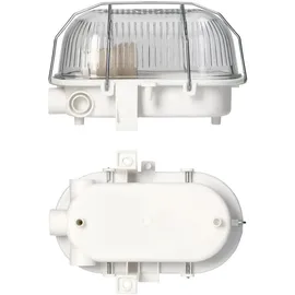 ADAKAT Bulkhead Kellerleuchte E27 IP54 Edelstahl, Glas 180mm 1 Stück weiß