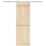 vidaXL Schiebetür-beschlagsatz 200 Cm Edelstahl Silbern Vidaxl