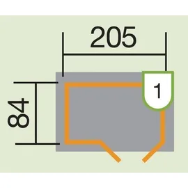 Weka Mehrzweckbox, Fahrrad- und Mülltonnenbox, natur, 219 x 100 x 151 cm