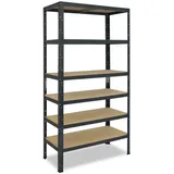 shelfplaza HOME 230x80x40 cm Schwerlastregal anthrazit mit 6 Böden und 145 kg Traglast pro Boden