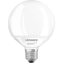 LEDVANCE Smarte LED-Lampe mit Wifi Technologie, Sockel E27, Dimmbar, Lichtfarbe änderbar (2700-6500K), Globeform, Matt, Ersatz für herkömmliche 100W-Glühbirnen, steuerbar mit Alexa, Google & App