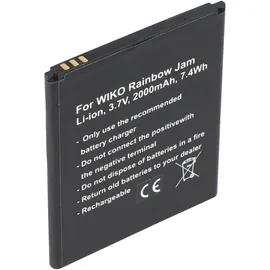 AccuCell Akku passend für Wiko Rainbow Jam, Wiko Rainbow Jam 4G, Akku 5222, 60,2 x 70,0 x 4,7mm